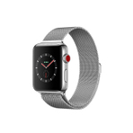 APPLE WATCH SERIES 3 GPS + CELLULAR, 42mm STAINLESS STEEL CASE WITH MILANES LOOP 智能手表