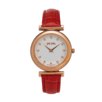 SPARKLE CHIC LEATHER WATCH RED 手表