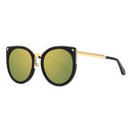 LOVEMARLYN BLACK GOLD METAL GOLD MIRROR LENS   墨镜