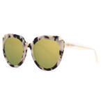 MOKA BEIGE LEOPARD GOLD MIRROR LENS 墨镜