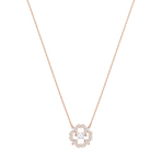 SPARKLING DC NECKLACE FLOWER CZWH ROS 项链