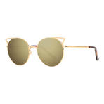 RUSSIANBLUE GOLD METAL GOLD MIRROR LENS  墨镜