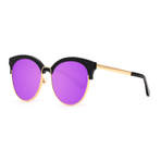 MUNCHKIN BLACK GOLD METAL PURPLE MIRROR LENS   墨镜