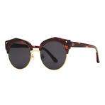 FLASHBACK BROWN COLOR PATTERN GOLD METAL   墨镜