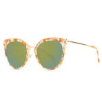 SHADOWCAT ORANGE COLOR PATTERN GOLD METAL GREEN MIRROR LENS 墨镜