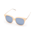 SUNGLASS CLASS BEIGE GOLD METAL SILVER MIRROR LENS 墨镜