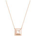 HILLOCK PENDANT SQ CRY ROS  项链
