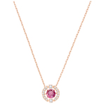 SPARKLING DC NECKLACE CZRE CRY ROS   项链