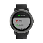 VIVOACTIVE 3 KOR BLK/BLK SILICONE SLATE 智能手表