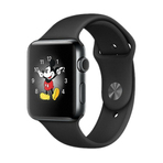 WATCH SWRIES 2 38mm SPACE BLACK STAINLESS STEEL CASE AND SPACE BLACK SPORT BAND 苹果智能手表