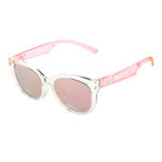 JS506-C01 KIDS CLEAR+CLEAR PINK ROSE GOLD MIRROR LENS 儿童墨镜
