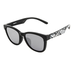 JS505 BLACK+WHITE/GRAY PATTERN SILVER MIRROR LENS 墨镜