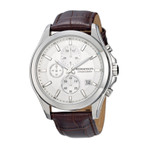 ROMANSON MENS LEATHER WATCH TL4247HM1WAS2W  男士手表