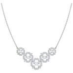 SPARKLING DC NECKLACE MED FLOWR CZWH CRY 项链