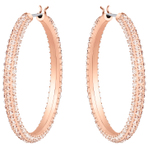 STONE PE HOOP SILK ROS 耳饰