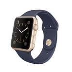 APPLE WATCH SPORT 42MM GOLD ALUMINIUM CASE AND MIDNIGHT BLUE SPORTS BAND 智能手表