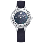 LOVELY CRYSTALS MINI LEATHER STRAP BLK BMOP STS  女士手表