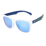 LK7001-C02 SODAMON LOOKIE WHITE+NAVY PATTERN+BLUE MIRROR LENS 儿童墨镜