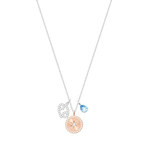 ZODIAC PENDANT CANCER AQUA CRY RHS 项链