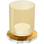 ALLURE TEA LIGHT HOLDER GOLD TONE 水晶烛台
