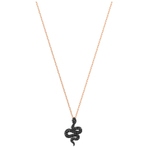LESLIE PENDANT SML JET HEM ROS 项链