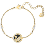 LEATHER SWAN BRACELET CZWH CRY GOS M 手链
