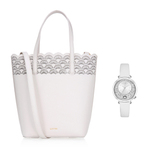 2018 TREND WATCH OUT FOR A HEART ATTACK WHITE GODDESS SET   手表和手提包套装