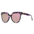 MOODINDIGO PURPLE COLOR PATTERN PINK MIRROR LENS  墨镜