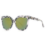 MOODINDIGO WHITE COLOR PATTERN GREEN MIRROR LENS  墨镜