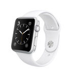 APPLE WATCH SPORT 42mm SILVER ALUMINIUM CASE AND WHITE SPORT BAND 苹果智能手表
