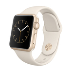 APPLE WATCH SPORT 38MM GOLD ALUMINIUM CASE AND ANTIQUE WHITE SPORTS BAND 智能手表