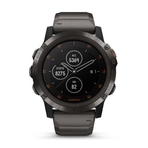 FENIX 5X PLUS SAPPH CARBON GRAY DLC TI W/DLC TI BAND GPS KOR 智能手表