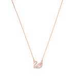 DAZZLING SWAN NECKLACE CZMO ROS 项链