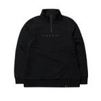 KANGOL HALF ZIP SWEATSHIRT 1608 男士上衣 BLACK