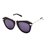 KAREN WALKER SUNGLASS ASIAN FIT ONE ORBIT BLACK GOLD METAL  墨镜