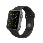 APPLE WATCH SPORT 42mm SPACE GRAY ALUMINIUM CASE AND BLACK SPORT BAND 苹果智能手表