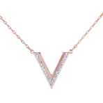 DELTA NECKLACE SML CRY ROS  项链