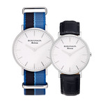 ROMANSON UNISEX NATO BAND WATCH TL6A30UUUWASC1 LEATHER BAND EXTRA GIFT  男女同款手表  赠送皮革表带