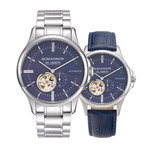 ROMANSON MENS AUTOMATIC WATCH CA5A10RMWWA4C6 LEATHER BAND EXTRA GIFT   男士手表 附送皮革表带