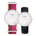 ROMANSON UNISEX NATO BAND WATCH TL6A30UUPWASC1 LEATHER BAND EXTRA GIFT  男女同款手表  赠送皮革表带