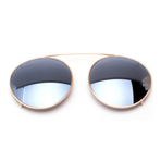 IRON II CLIP SUNGLASSES GOLD METAL SILVER MIRROR LENSES 墨镜夹片