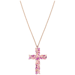 MAGDA PENDANT LRG CROSS DMUL ROS 项链