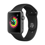 APPLE WATCH SERIES 3 GPS, 42mm SPACE GRAY ALUMINUM CASE WITH BLACK SPORT BAND  苹果智能手表