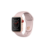 APPLE WATCH SERIES 3 GPS + CELLULAR, 38mm GOLD ALUMINUM CASE WITH PINK SAND SPORT BAND 智能手表