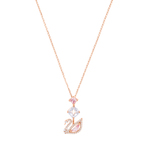 DAZZLING SWAN NECKLACE Y CZMO ROS 项链