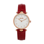 LADY CLUB LEATHER WATCH RED 手表
