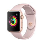 APPLE WATCH SERIES 3 GPS, 42mm GOLD ALUMINUM CASE WITH PINK SAND SPORT BAND   苹果智能手表
