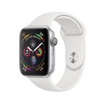 APPLE WATCH SERIES 4 GPS, 44mm SILVER ALUMINUM CASE WITH WHITE SPORTS BAND 苹果智能手表
