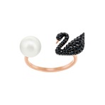 ICONIC SWAN RING BLACK JET ROS 戒指 58号