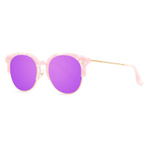 BAMBI PINK LEOPARD GOLD METAL VIOLET MIRROR LENS   墨镜